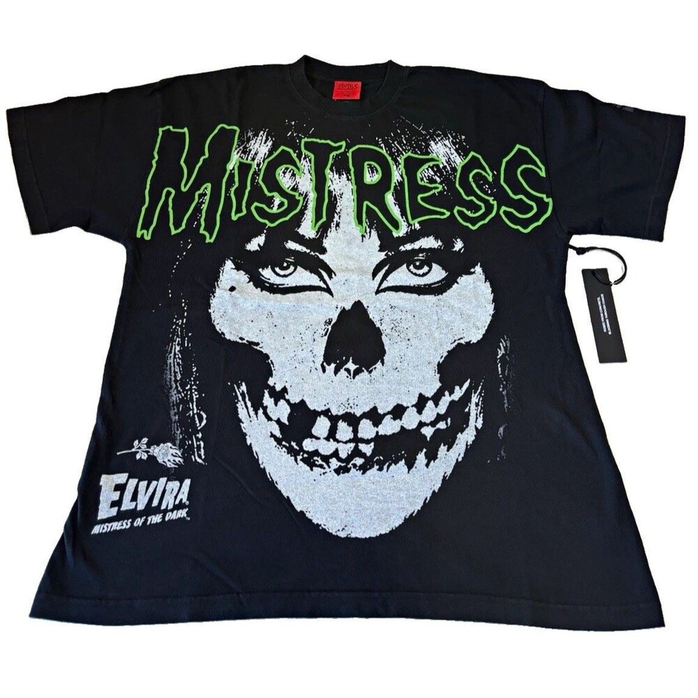 NWT Civil Regime X Elvira Mistress of the Dark Misfits Band Oversized Tee Size M